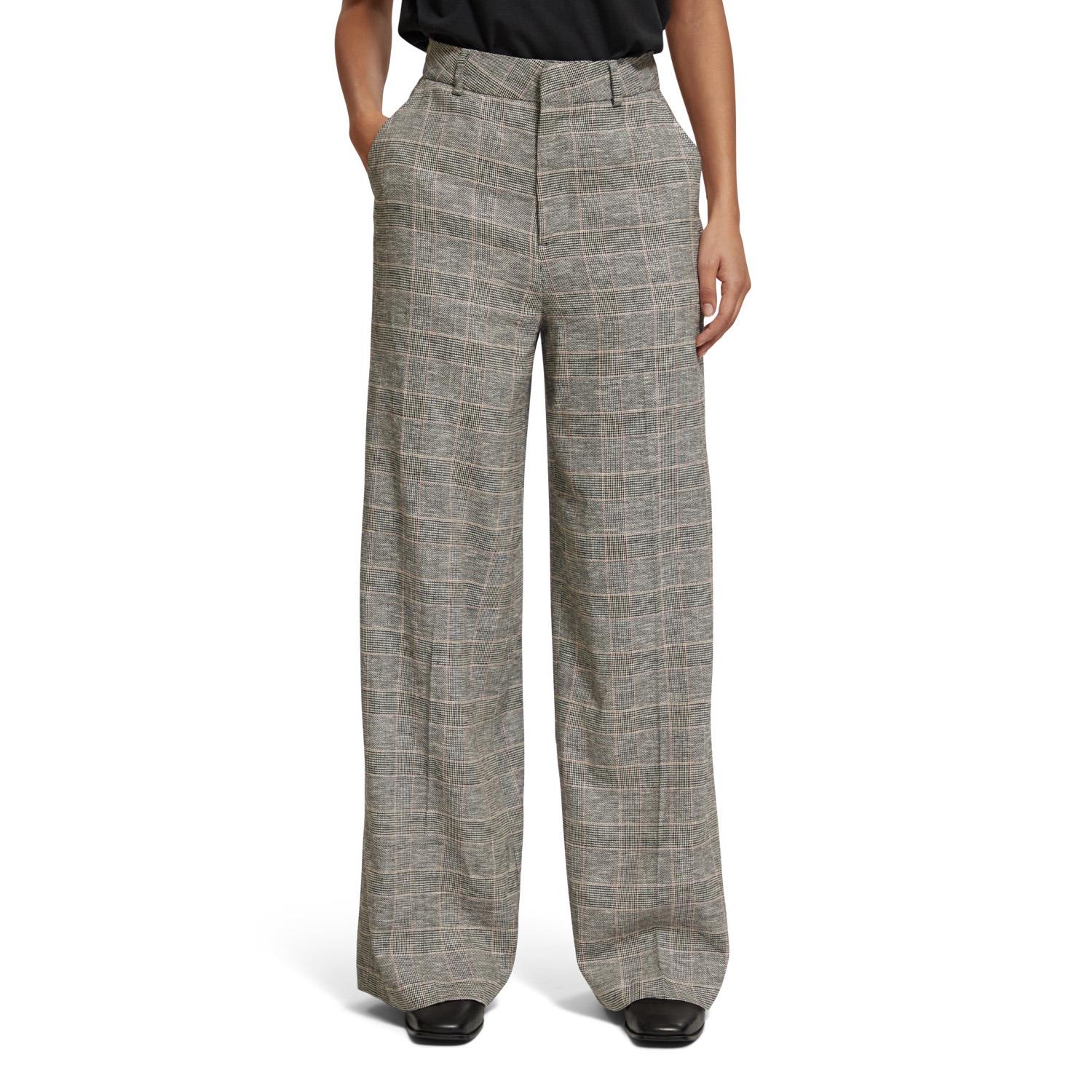 Scotch & Soda Hana - High Rise Wide Leg Prince Of Wales Pant